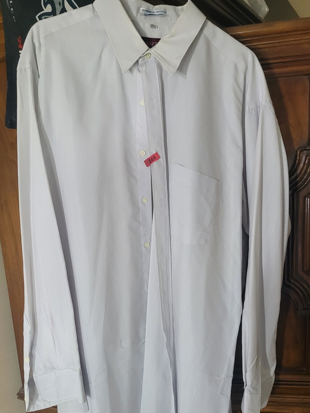 Veneto Mens Light Gray Dress Shirt 34/35 17.5
